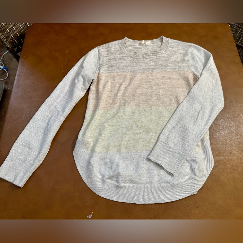 Anthro Moth Pastel Stripe Women's Sweater Small